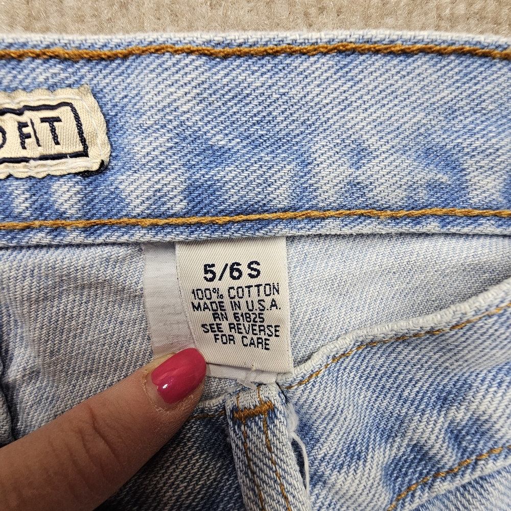 Vintage County Seat High Rise Relaxed Mom Jeans 5/6S Light Wash Y2K Baggy USA - Picture 5 of 6